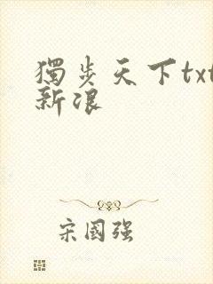 独步天下txt新浪