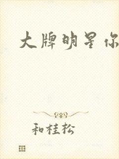 大牌明星你站住