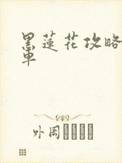 黑莲花攻略手册车