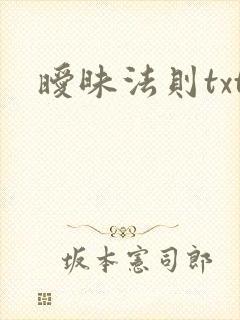 暧昧法则txt