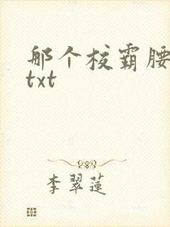 那个校霸腰好软txt
