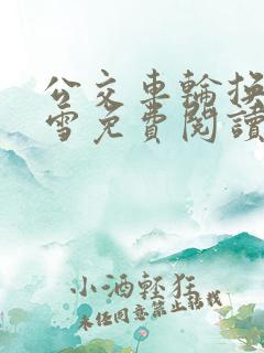 公交车轮换C程雪免费阅读