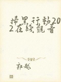 扫黑行动2022在线观看