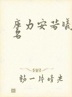 库力安若曦小说名