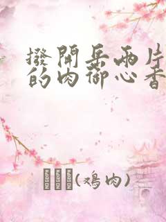 拨开岳两片肥嫩的肉御心香帅