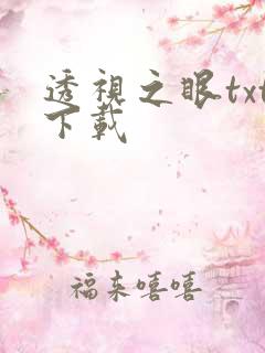 透视之眼txt下载