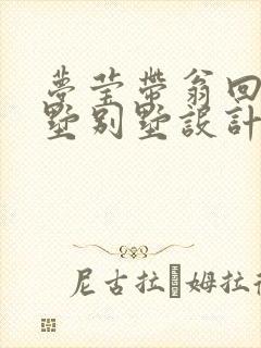 梦莹带翁回乡别墅别墅设计