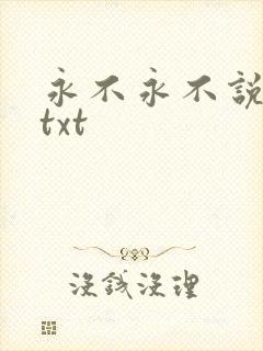 永不永不说再见txt