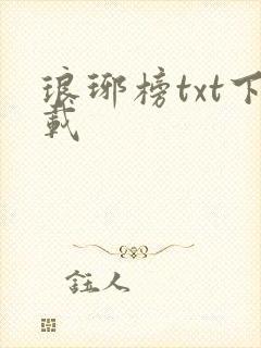 琅琊榜txt下载