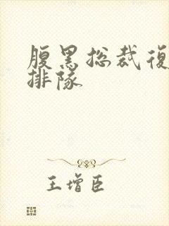 腹黑总裁复婚请排队