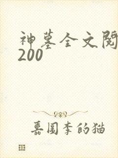 神墓全文阅读5200