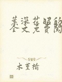 叶深花昭的小说全文免费阅读笔趣阁