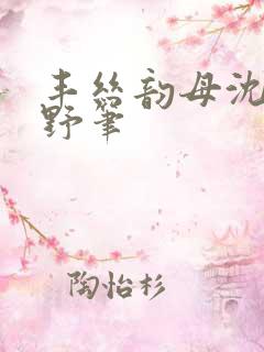 丰丝韵母沈蓉书野笔