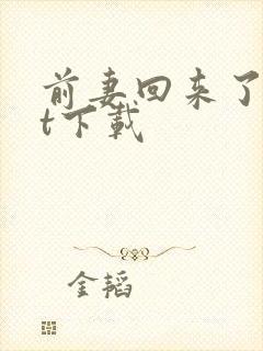 前妻回来了txt下载