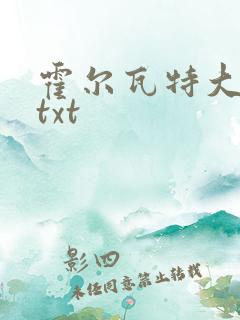 霍尔瓦特大街 txt