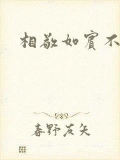 相敬如宾不相睹