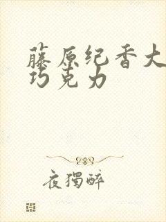 藤原纪香大战黑巧克力