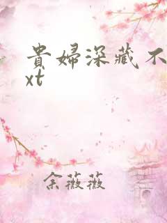 贵妇深藏不露txt