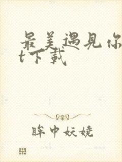 最美遇见你txt下载