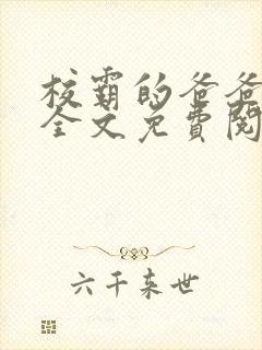 校霸的爸爸小说全文免费阅读