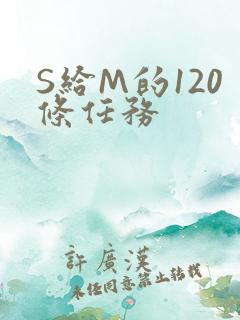 S给M的120条任务