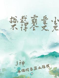 总裁霸爱小妻惹不得全文免费阅读