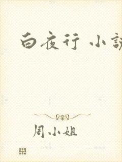 白夜行 小说