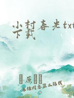 小村春光txt下载