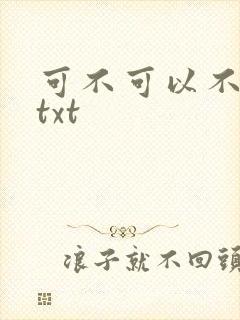 可不可以不嫁人txt