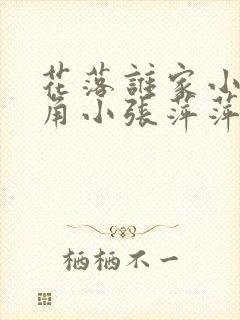 花落谁家小说主角小张萍萍免费阅读