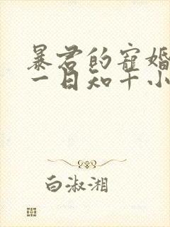 暴君的宠婚日常一日知千小说免费