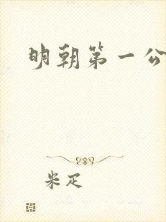 明朝第一公子