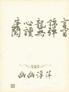 唐心龙锦言免费阅读无弹窗