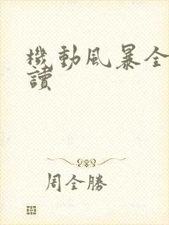 机动风暴全文阅读