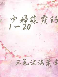 少妇苏霞的沉沦1一20