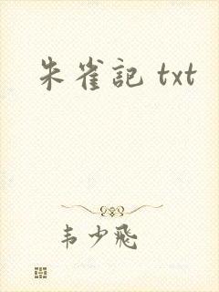 朱雀记 txt