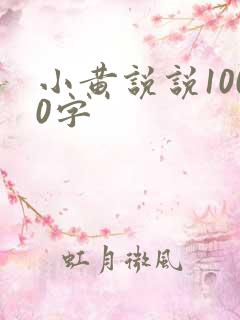 小黄说说1000字