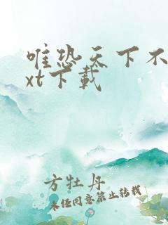 唯恐天下不乱txt下载