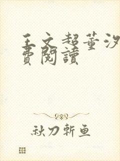 王文超董汐瑜免费阅读