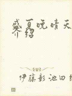 盛夏晚晴天剧情介绍