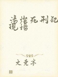 汤灿死刑犯枪决现场