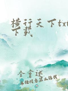 横行天下txt下载