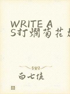 WRITE AS打烂菊花加姜