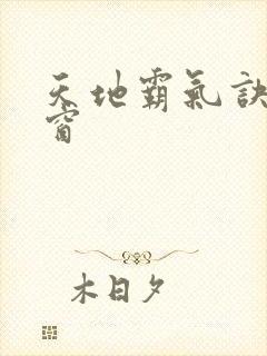 天地霸气诀无弹窗