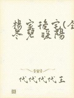 杨家后宅(全)冬儿 暖阳