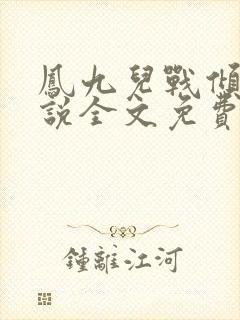 凤九儿战倾城小说全文免费阅读无弹窗