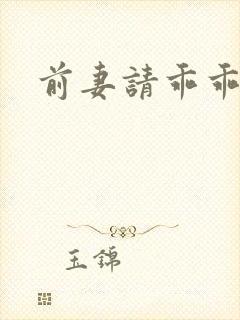 前妻请乖乖就范