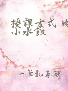 授课方式 肉馅小水饺