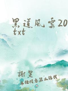 黑道风云20年 txt