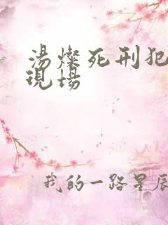 汤灿死刑犯枪决现场